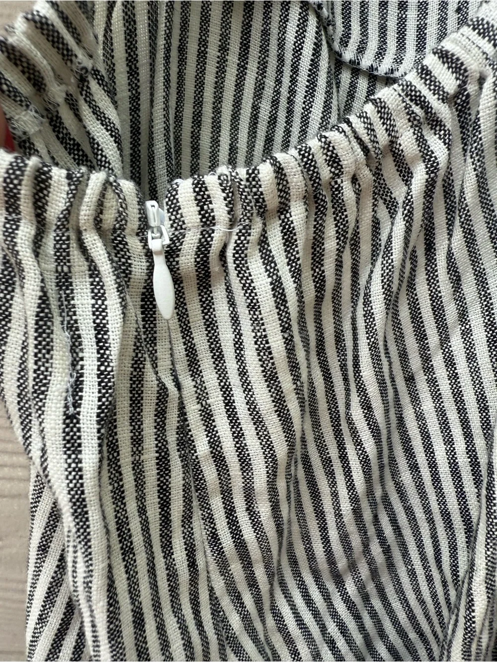 REFORMATION Autumn Linen Jumpsuit Vineyard Stripes Women's